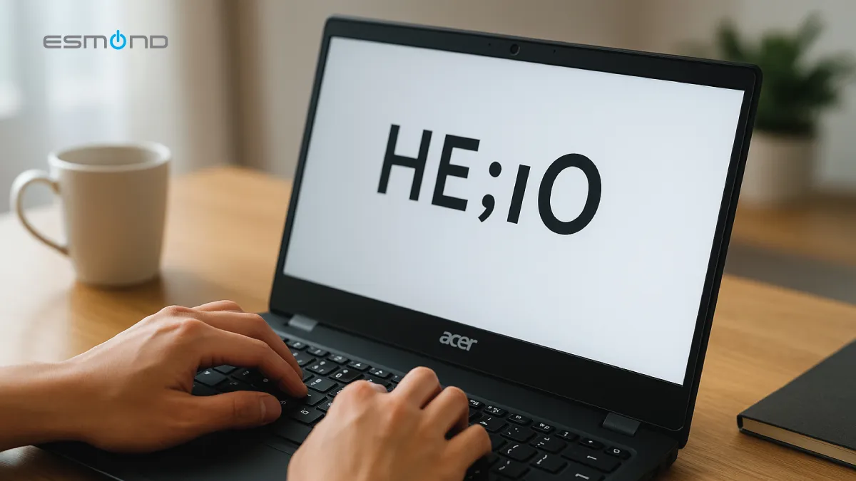 Acer laptop keyboard showing mixed up keys and wrong character output