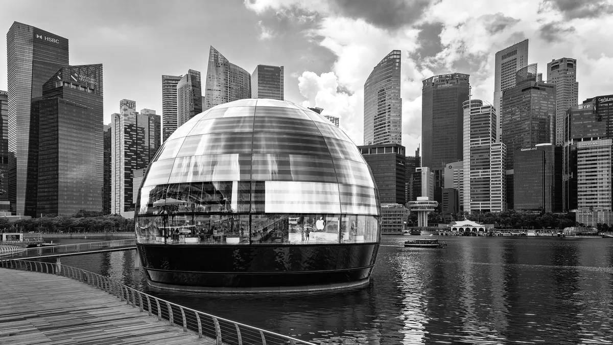 Apple Marina Bay Sands in Singapore by day — where an AppleCare Plus claim is fulfilled in person