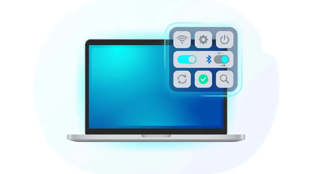 Turning Bluetooth off and on from the Mac Control Center menu bar