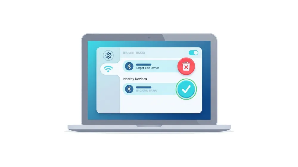 Forgetting a Bluetooth device on a Mac and pairing it again