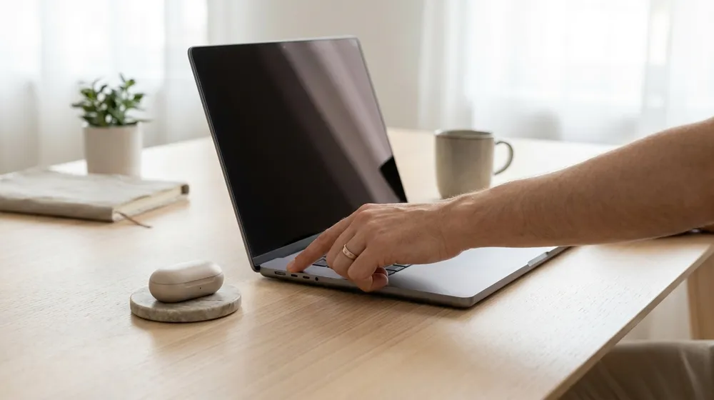 Restarting a laptop and a wireless accessory together