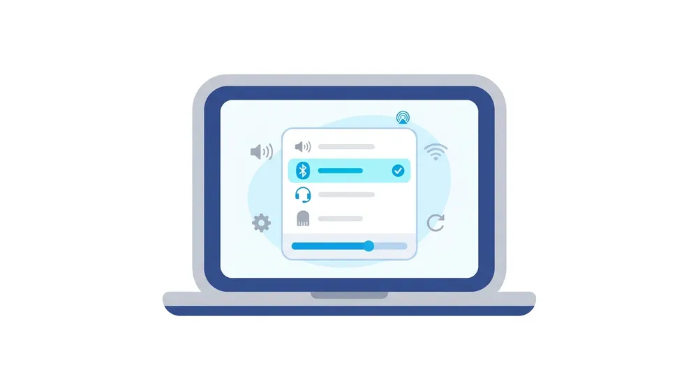 Selecting a Bluetooth headset as the Sound output device on a Mac