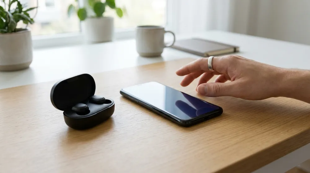A wireless accessory already connected to a nearby phone