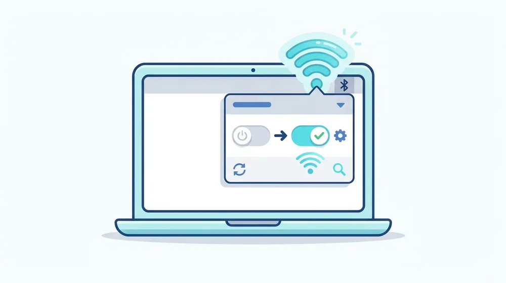 Toggling WiFi off and on from the Mac menu bar to refresh the connection
