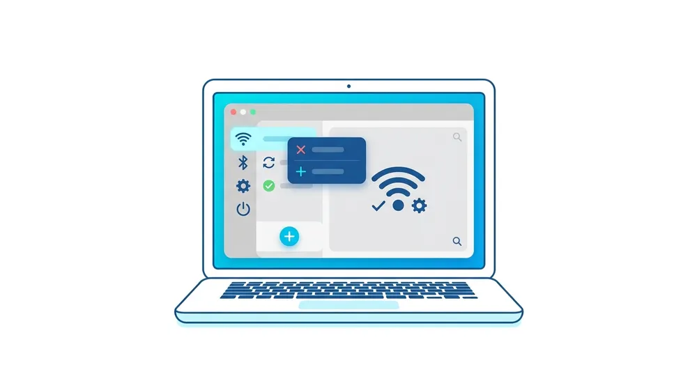 Deleting and re-adding the Wi-Fi network service on a Mac