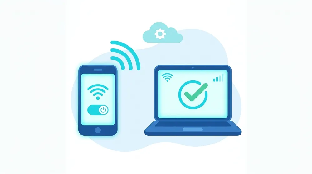 Connecting a laptop to a phone hotspot to test if the WiFi hardware works