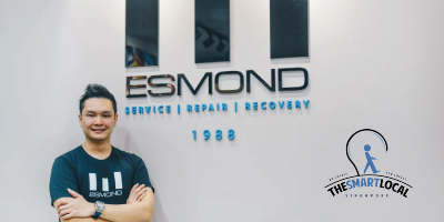 Esmond Liu, founder of Esmond Service Centre in Singapore, featured in TheSmartLocal for trusted laptop repair services
