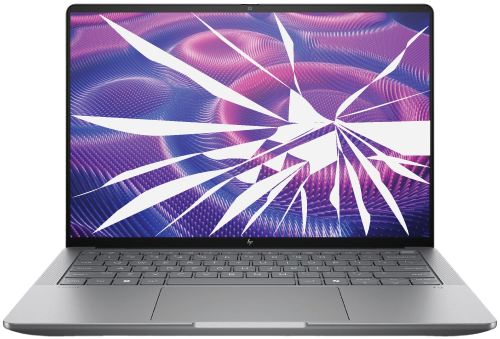 Close-up of an HP laptop with a damaged display, showing signs of screen cracks and needing repair in Singapore.
