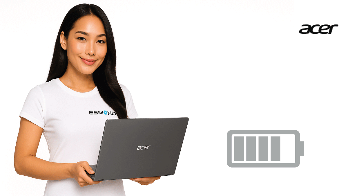 Acer laptop battery replacement service in Singapore by Esmond Service Centre