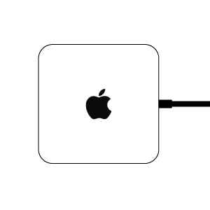 vector line art of apple magsafe power adapter
