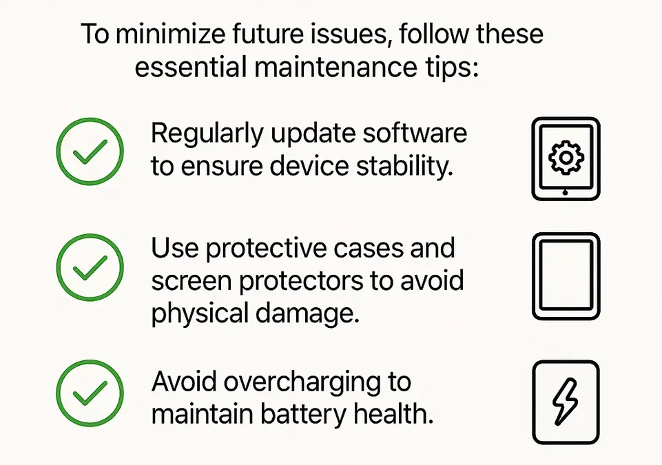 Checklist of preventive maintenance tips for iPad users