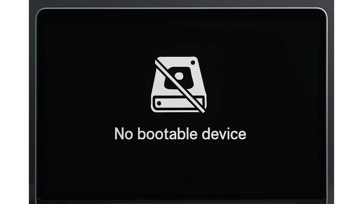 Fixing no bootable device error on Windows laptop