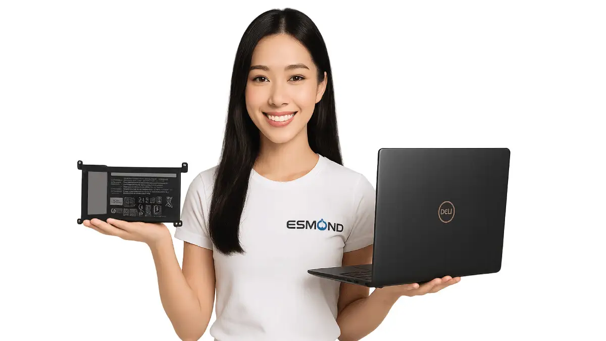 Dell laptop battery replacement service in Singapore by professional technician in Esmond Service Centre