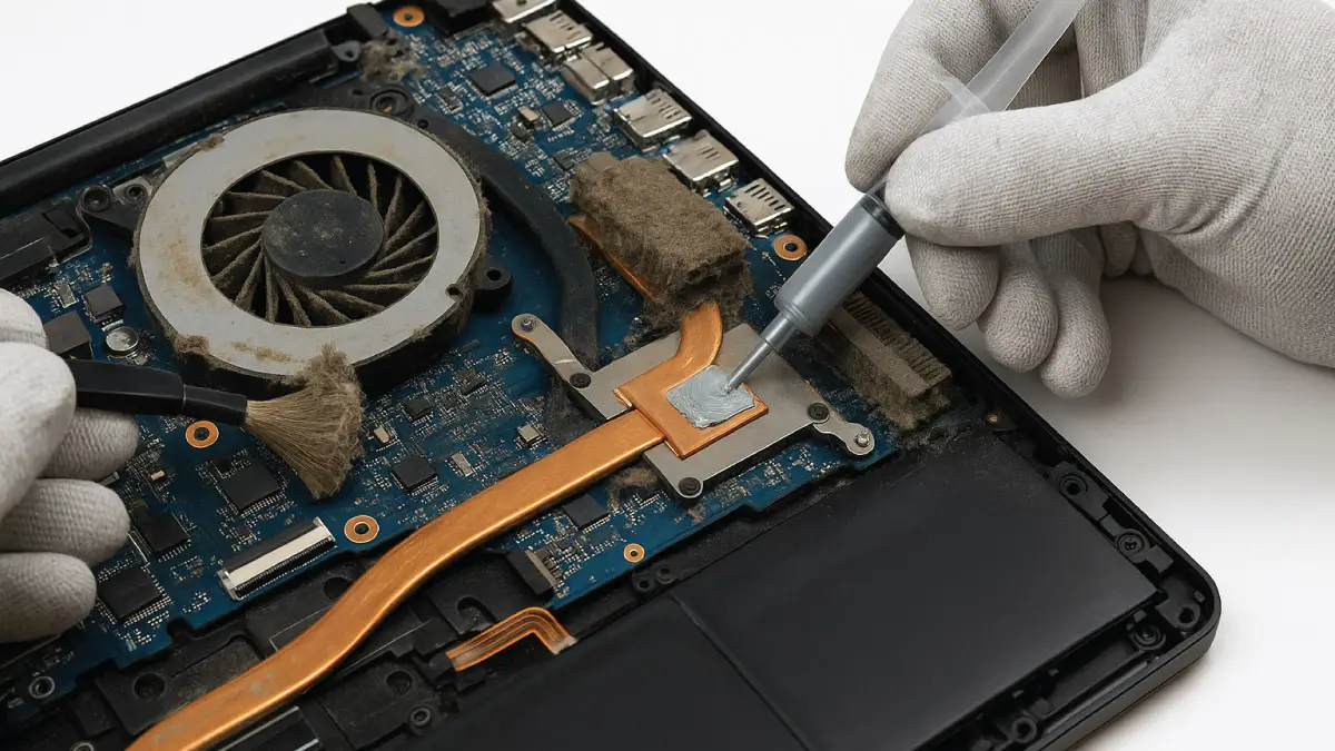 Professional laptop fan cleaning and maintenance services