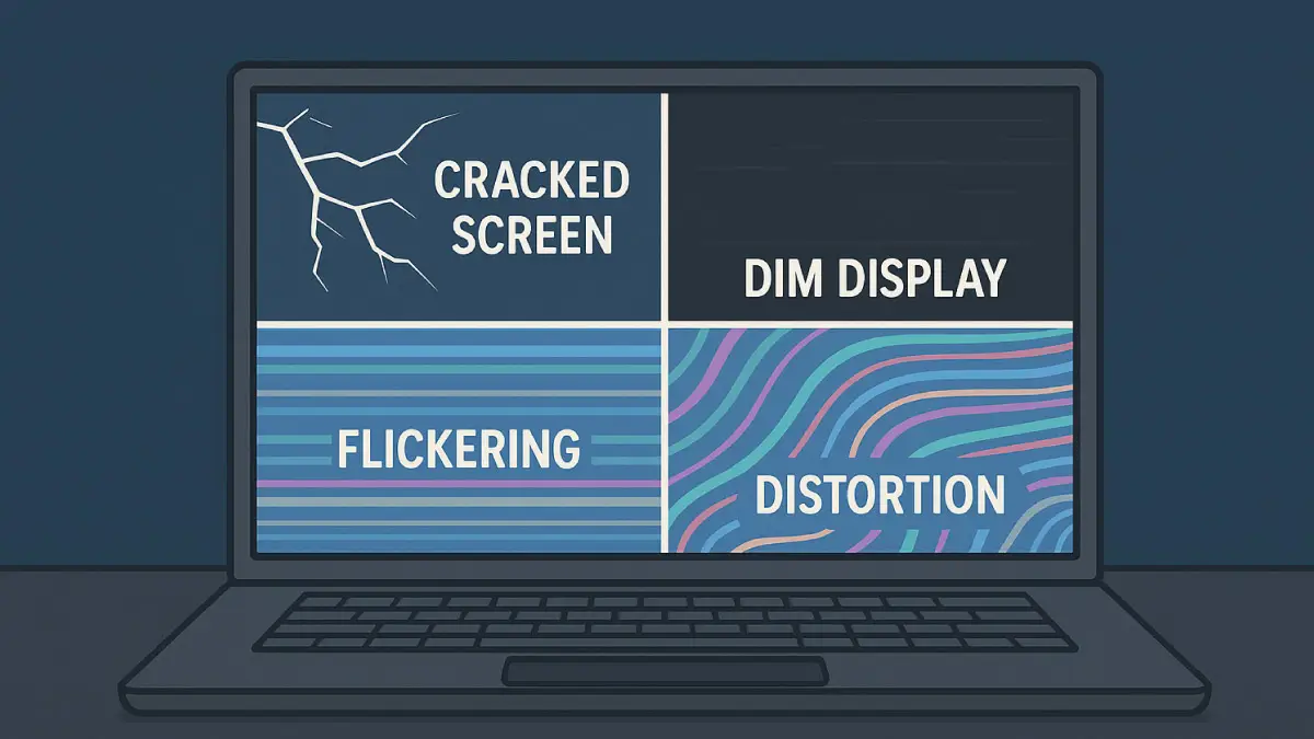 Common laptop LCD screen problems explained clearly