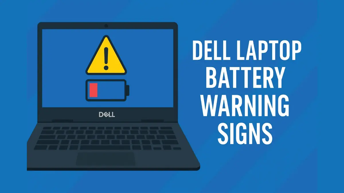 Common Dell laptop battery warning signs illustrated clearly
