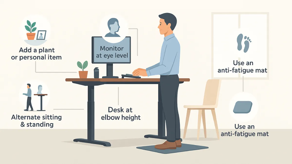 Modern standing desk top 5 tips. Blending Style With Ergonomics