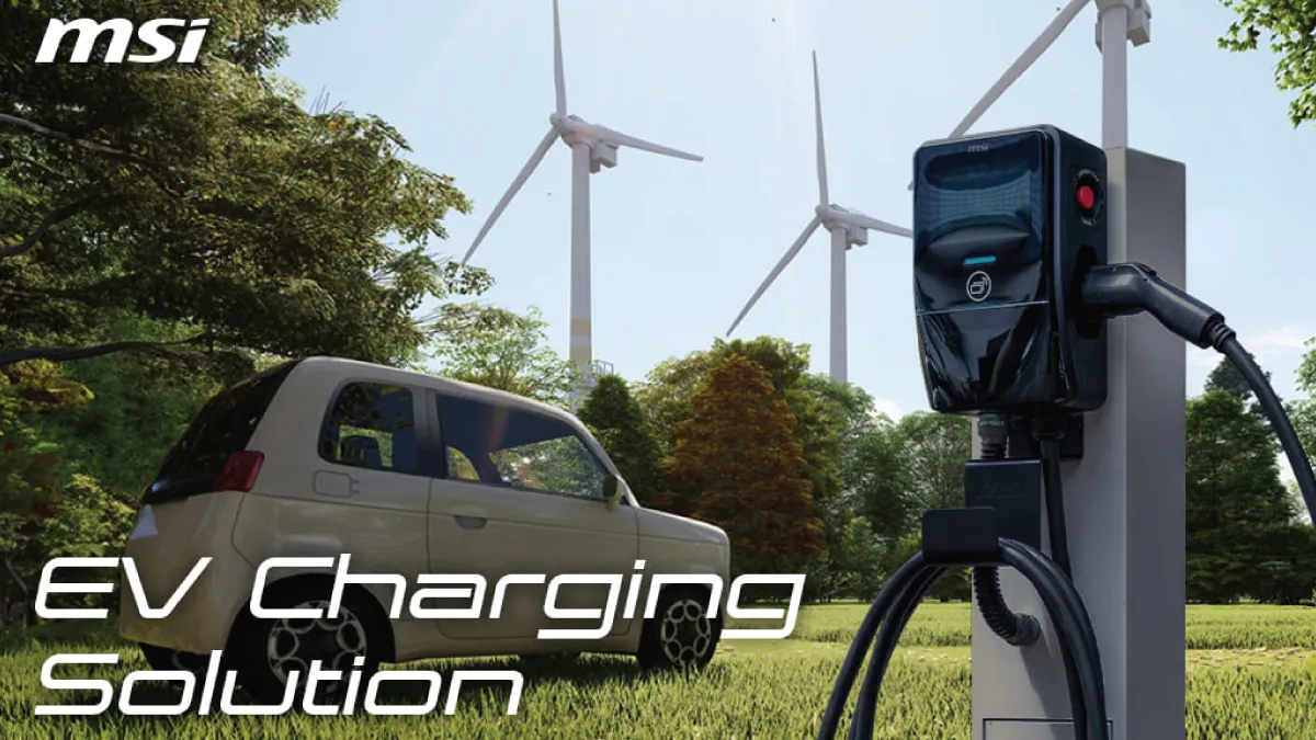 Showcasing MSI EV charging station